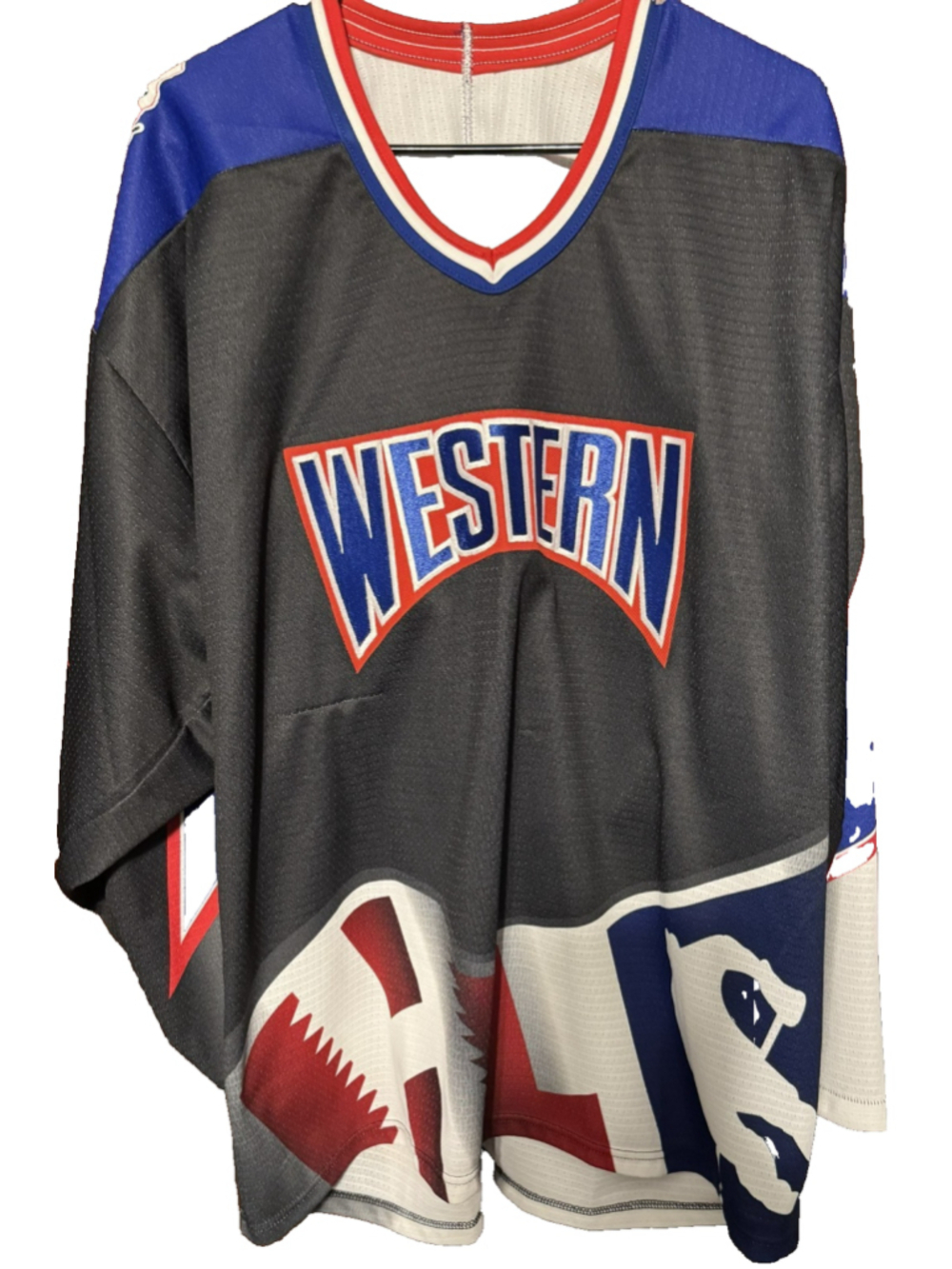 IHL Western Conference Vintage All-Star Hockey Jersey Size Men XXL Bauer Black